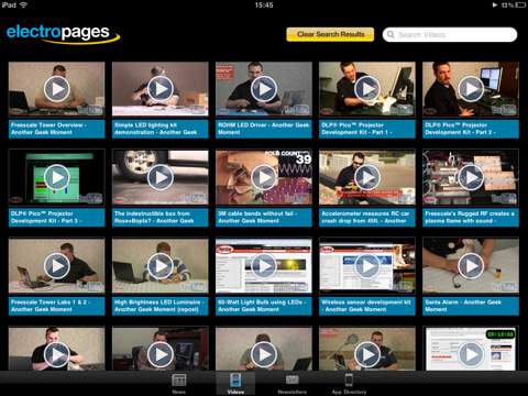 Electropages IPad App Video Page