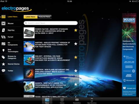 Electropages IPad App - Electronics News HD